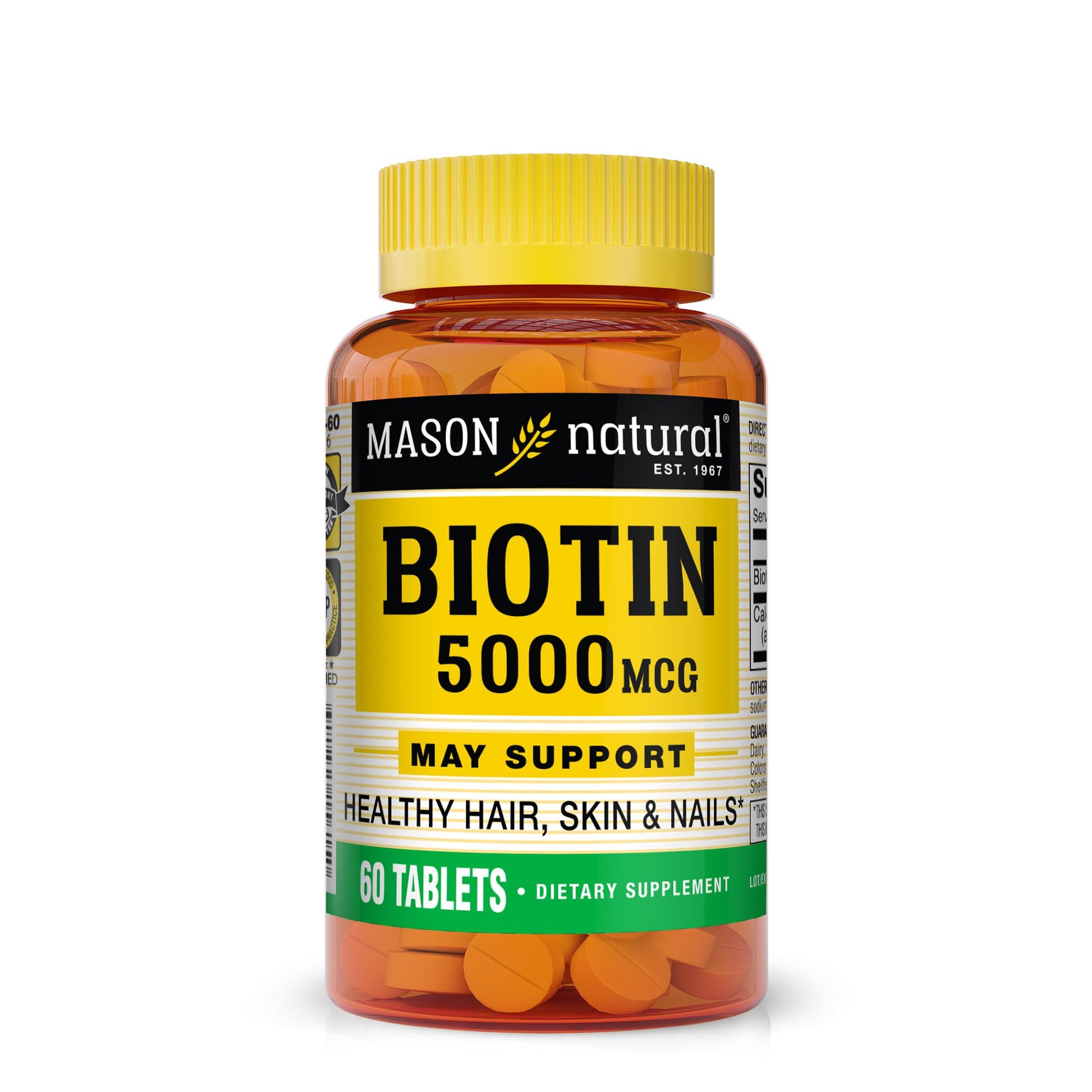 Mason Biotin 5000mcg envase frontal 60 tabletas