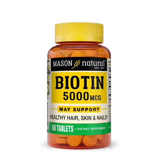Mason Biotin 5000mcg envase frontal 60 tabletas
