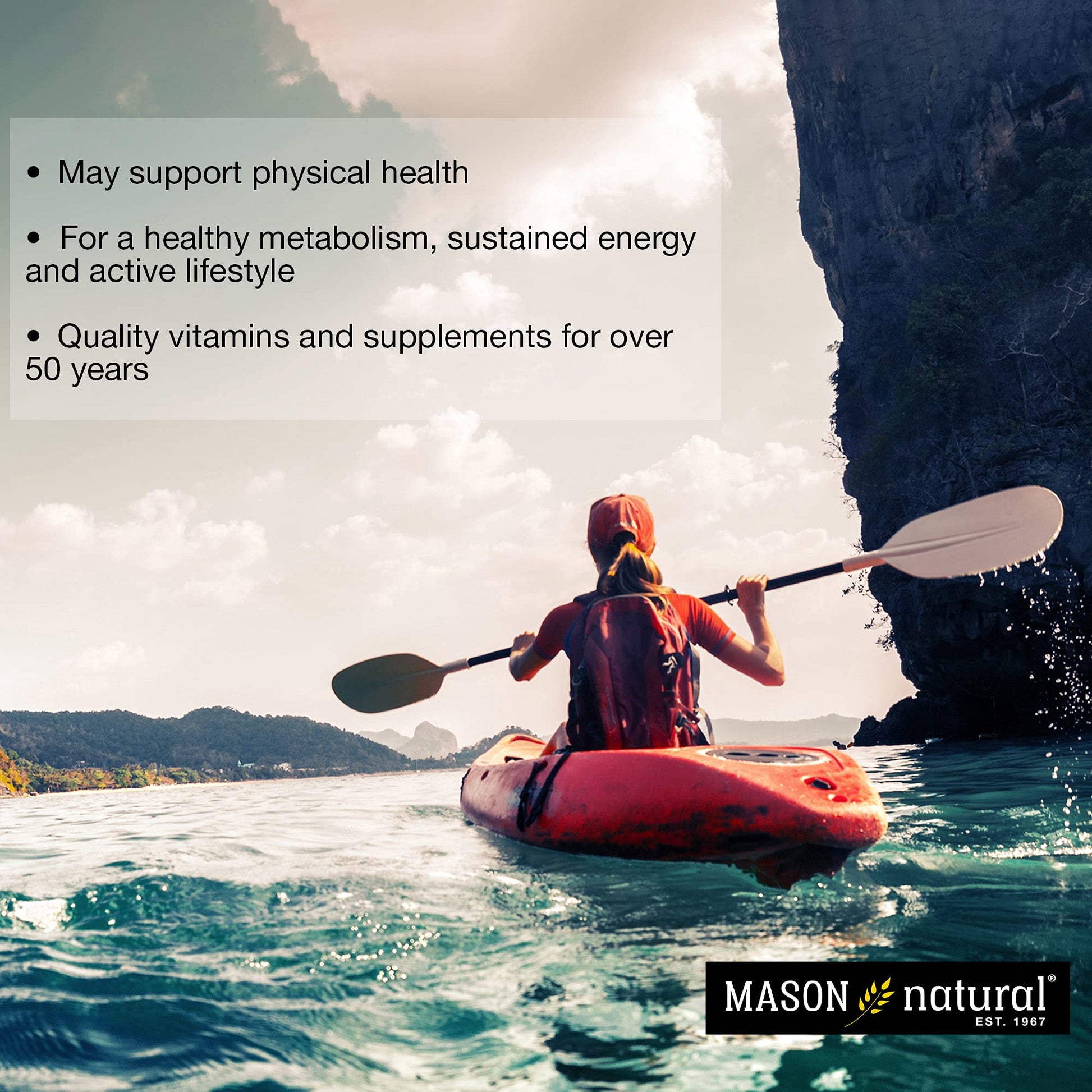 Mason Natural suplemento vitamina B12 calci en envase