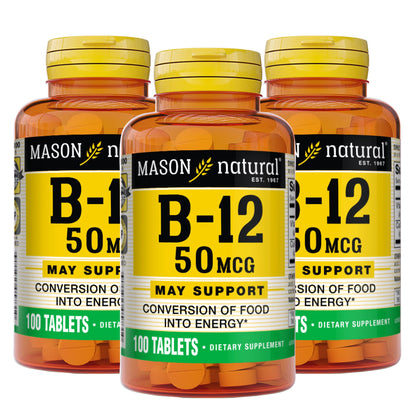 Mason Natural vitamina B12 50mcg rosa 300 tabletas