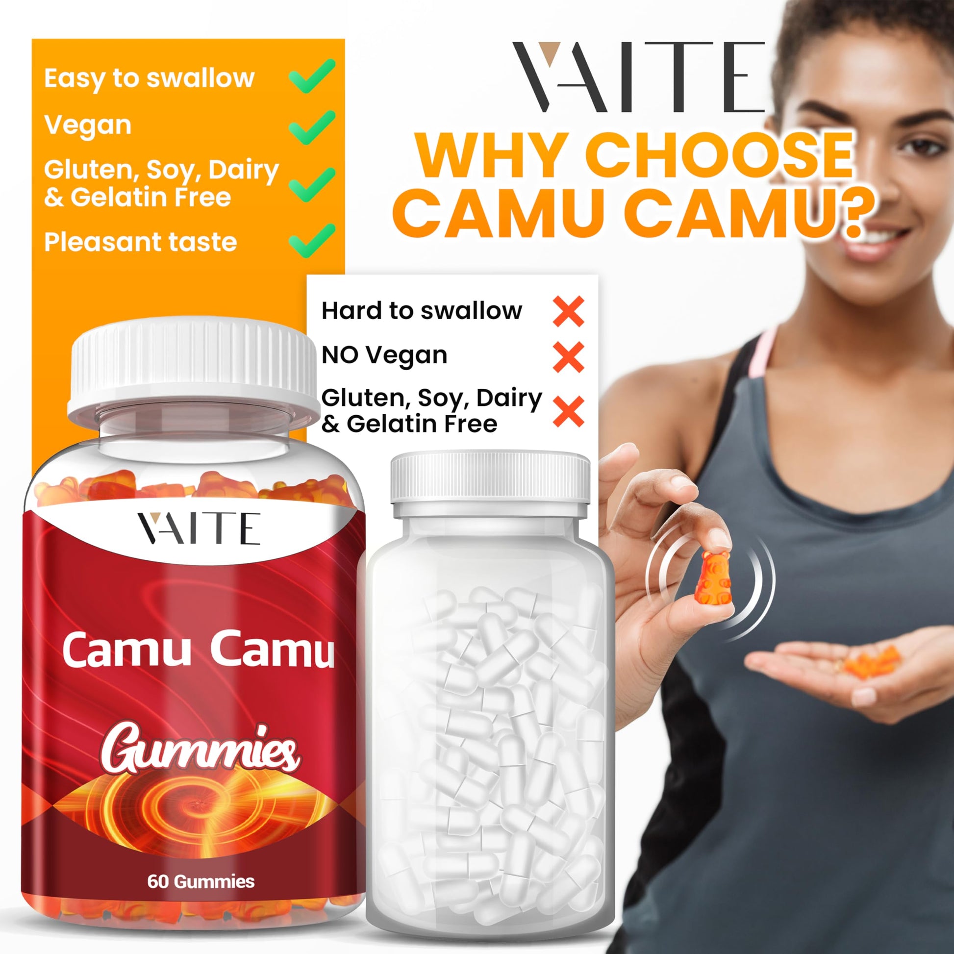 Masticables antioxidantes con camu camu y vitamina C