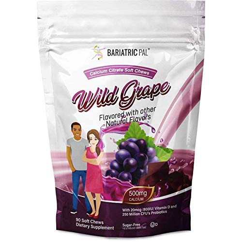 Masticables de calcio sabor uva de BariatricPal