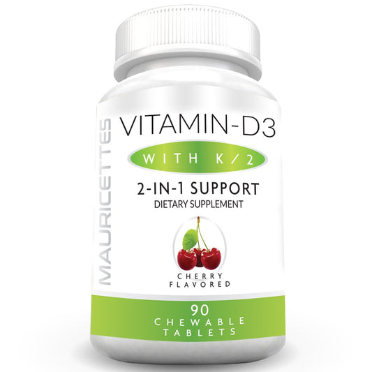 Mauricettes suplemento vitamina D3 K2 tabletas para niños y adultos