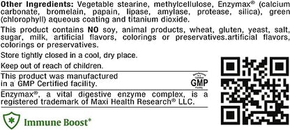 Maxi Health Max C Gram Plus envase y tabletas