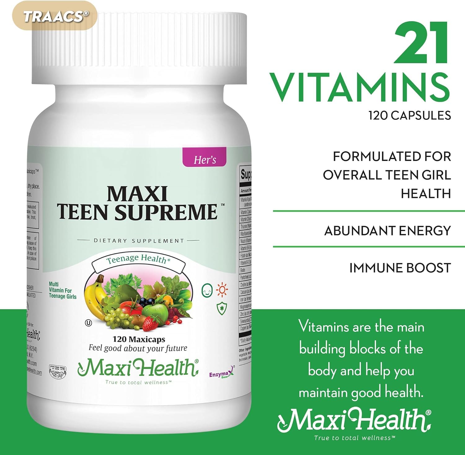 Maxi Health multivitaminas con enzimas digestivas