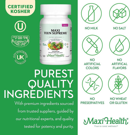 Maxi Health Teen Supreme con nutrientes esenciales