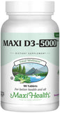 Maxi Health Vitamina D3 5000 UI frasco 90 tabletas