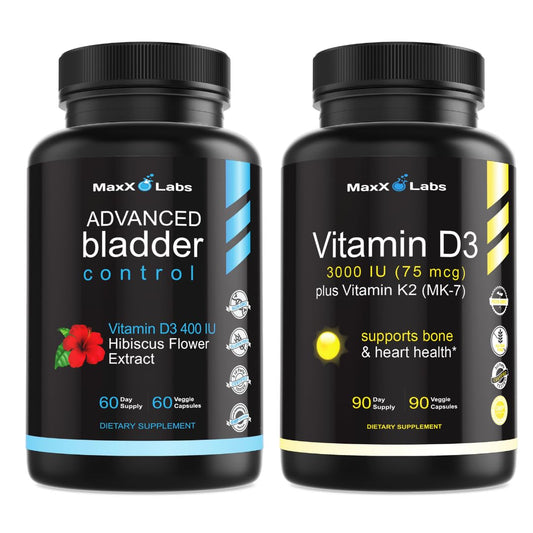 MaxX Labs suplemento para control de vejiga y vitamina D3 K2