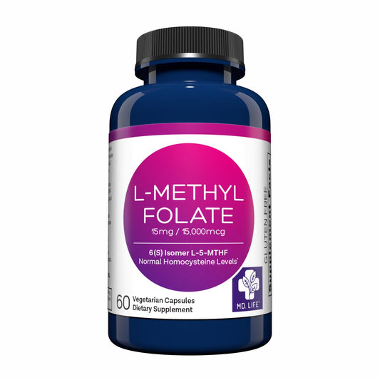 MD.LIFE L Metilfolato 15 mg botella 60 cápsulas
