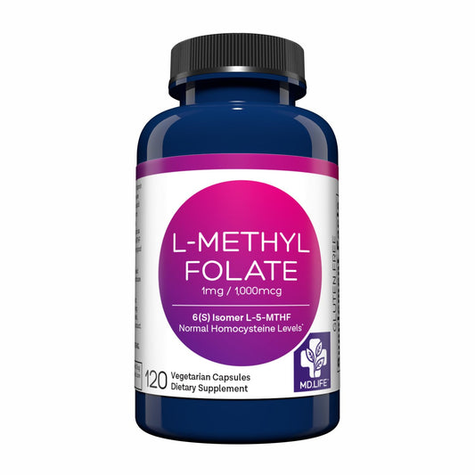 MD Life L Metilfolato suplemento cápsulas 120