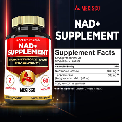 Mecisco suplemento NAD+ cápsulas para energía y salud celular