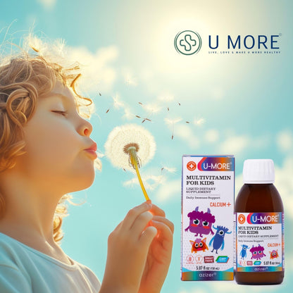 Medidor incluido para dosis jarabe multivitamínico U-MORE