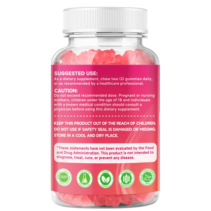 Gominolas MEENCCD en frasco para salud femenina, sabor frambuesa