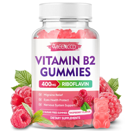 MEENCCD gomitas vitamina B2 riboflavina 400mg 60 unidades frambuesa