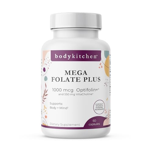 Frontal suplemento Mega Folato Body Kitchen 60 cápsulas