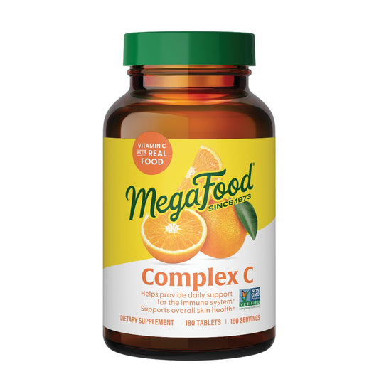 MegaFood Complex C botella 180 tabletas veganas con vitamina C
