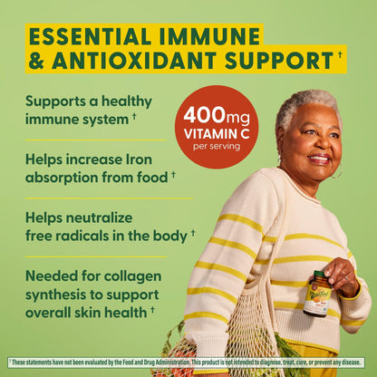 MegaFood Ultra C 400 mg vitamina C suplemento sin gluten kosher
