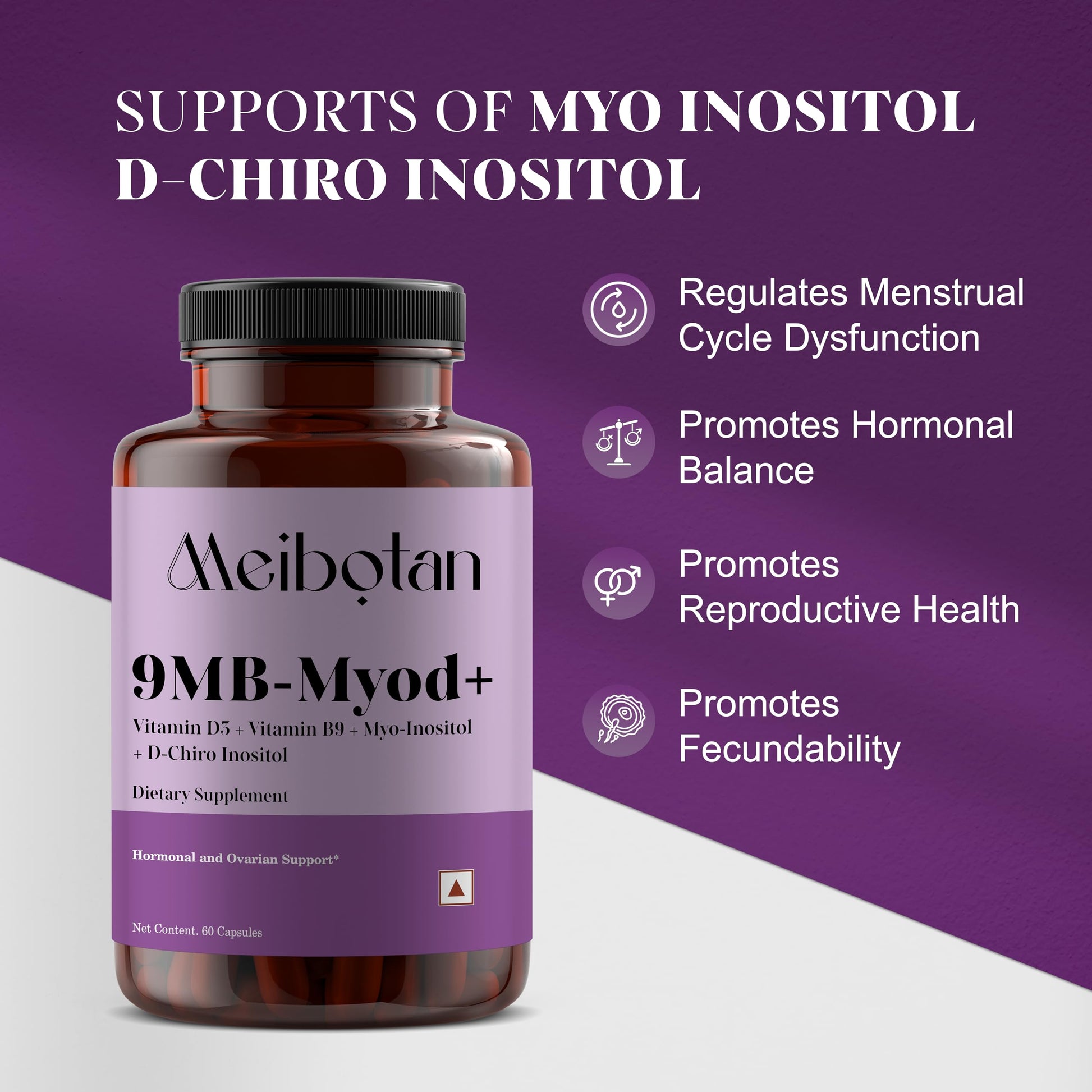 Botella MEIBOTAN suplemento SOP vista frontal