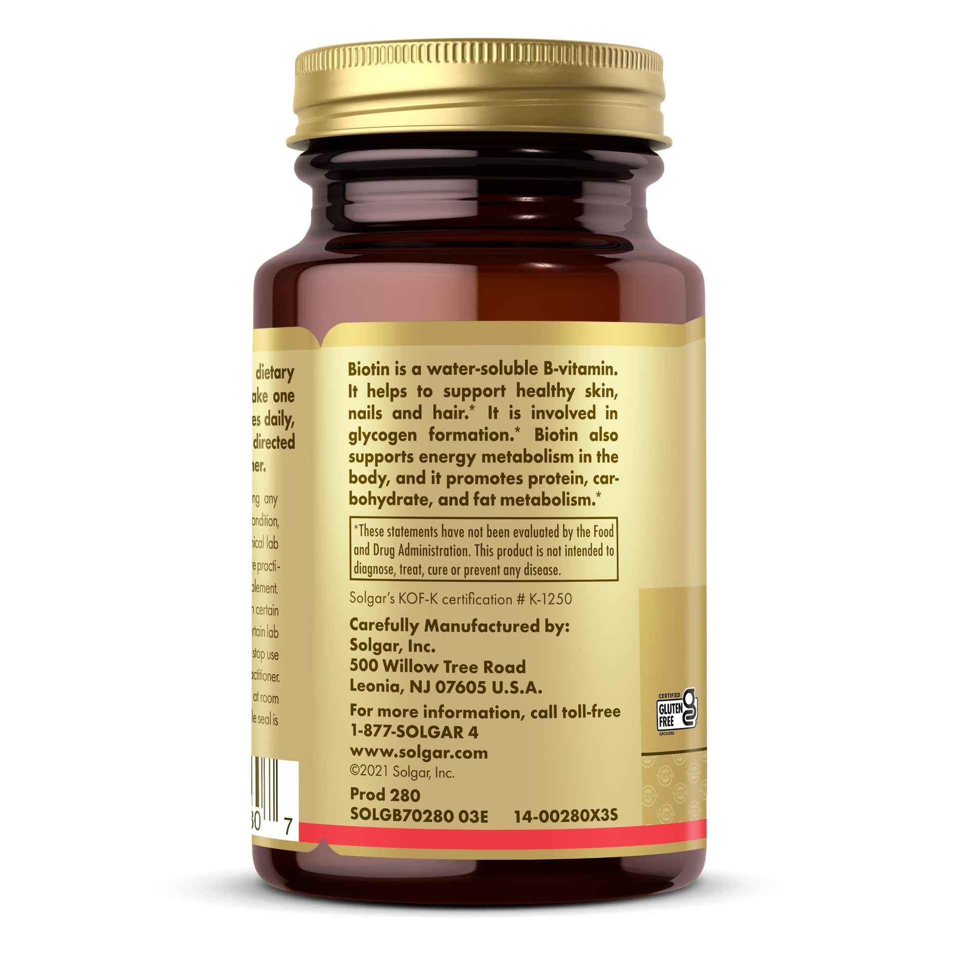 Mejor suplemento biotina SOLGAR 300 mcg para uñas y cabello