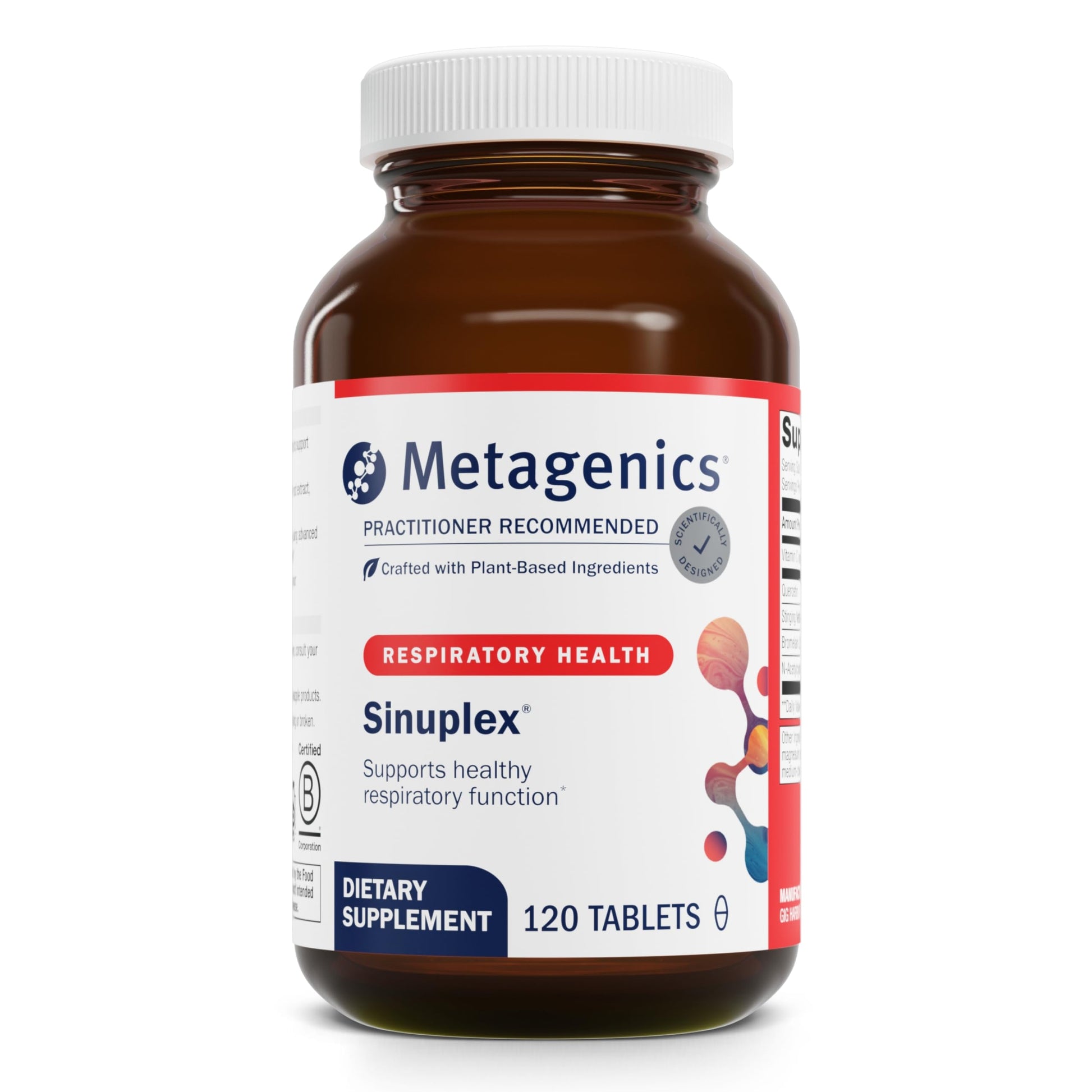 Metagenics Sinuplex suplemento soporte respiratorio 120 tabletas