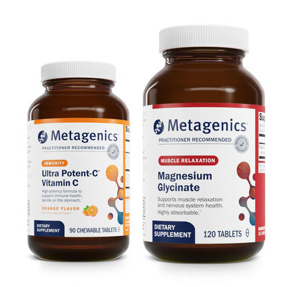 Metagenics suplemento paquete vitamina c masticable magnesio glicinato
