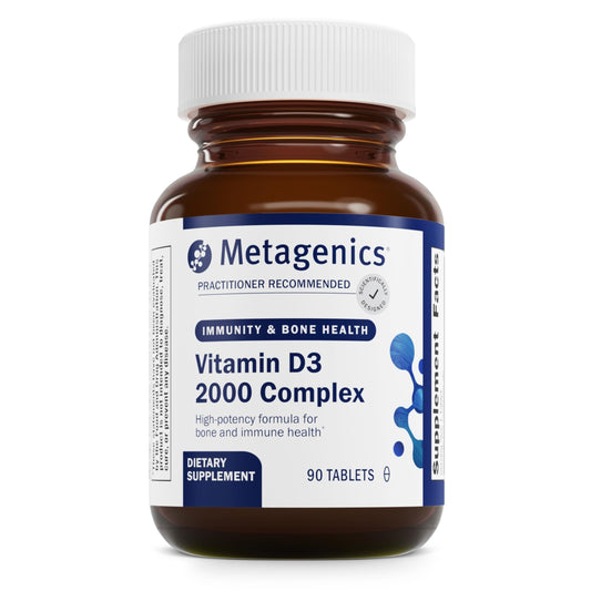 Botella suplemento Metagenics vitamina D3 2000 UI