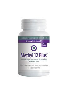 Botella de Methyl 12 Plus 60 cápsulas, suplemento vitaminico B12.