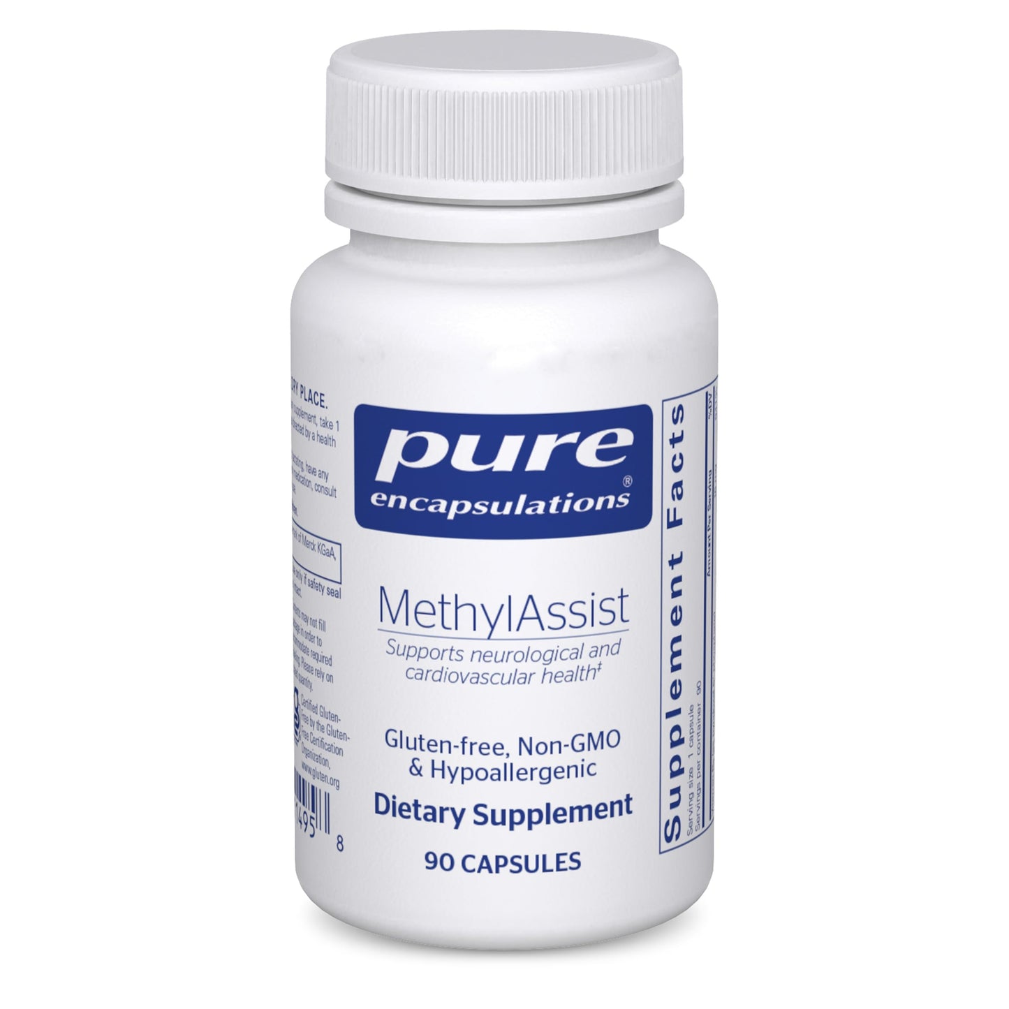MethylAssist Pure Encapsulations frasco 90 cápsulas complejo vitamina b
