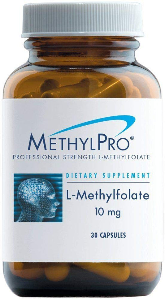 Suplemento MethylPro 10mg L-Metilfolato 30 cápsulas frasco