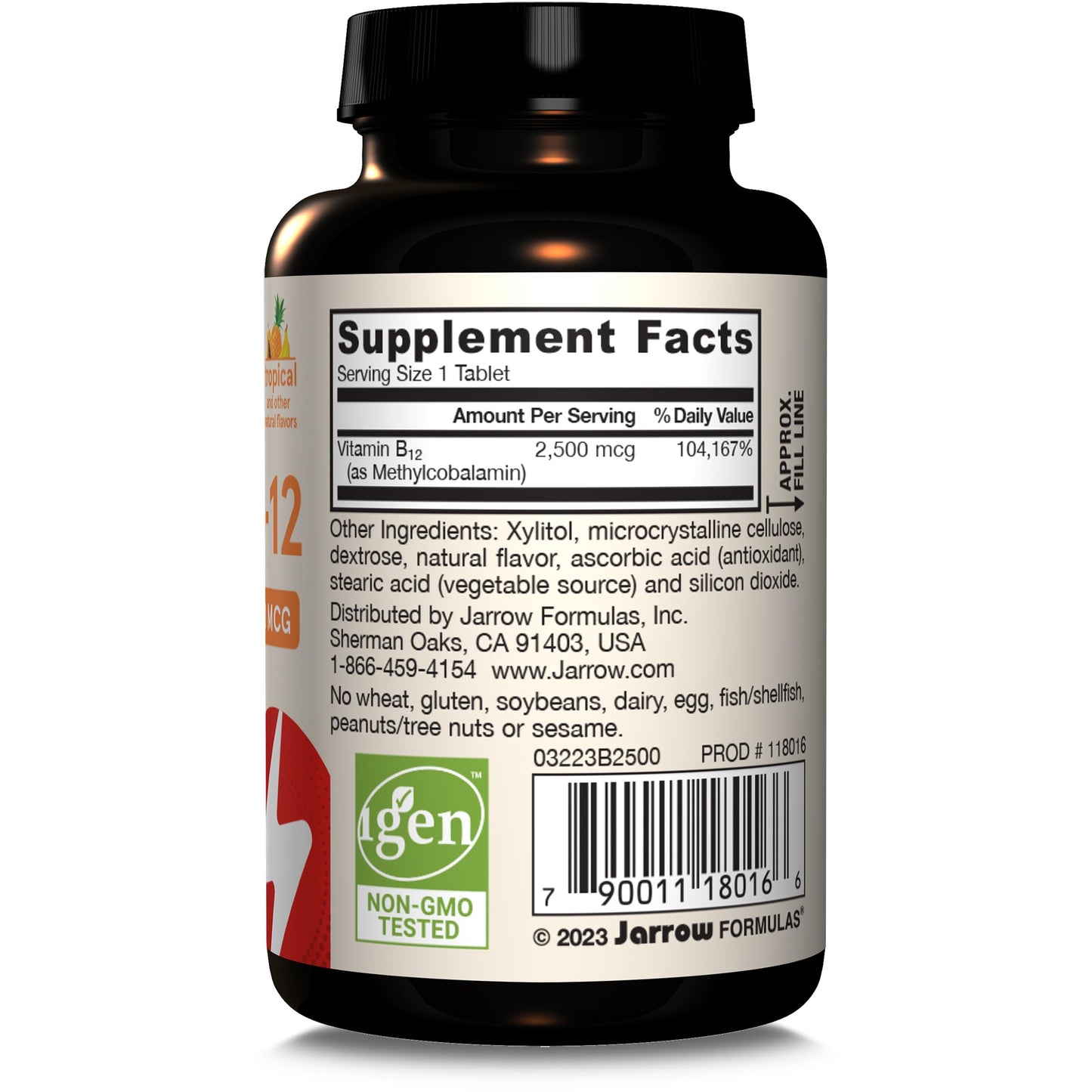 Metil B-12 prioridad celular vitamina B12 Jarrow suplementación