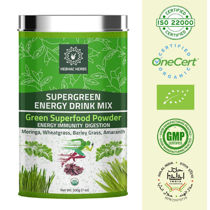 Mezcla deportiva Hebhac Herbs superfood verde en polvo