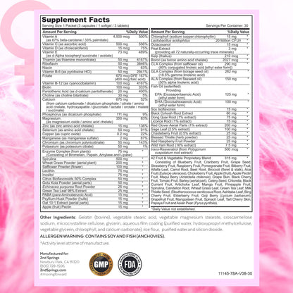 Mezcla de frutas y vegetales del multivitamínico