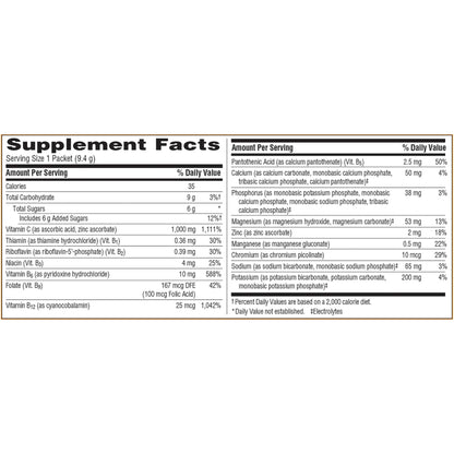 Mezcla vitaminica Emergen-C con electrolitos y antioxidantes