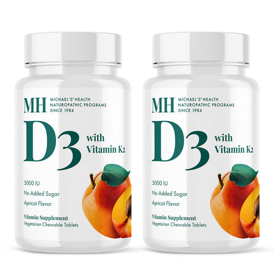 MICHAEL'S vitamina D3 con K2 frasco 90 tabletas sabor albaricoque