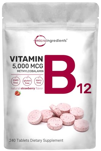 Micro Ingredients vitamina b12 5000mcg tabletas masticables fresa