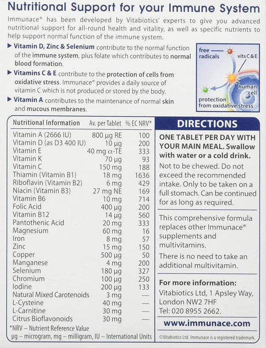 micronutrientes esenciales immunace paquete