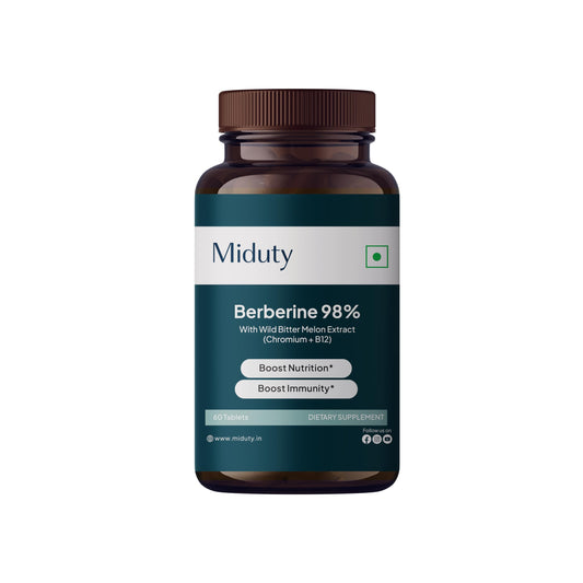 Miduty Berberina HCL 98% plan dieta saludable.