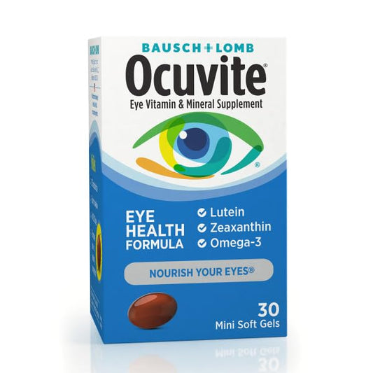 Mini softgels Ocuvite para cuidado diario de los ojos