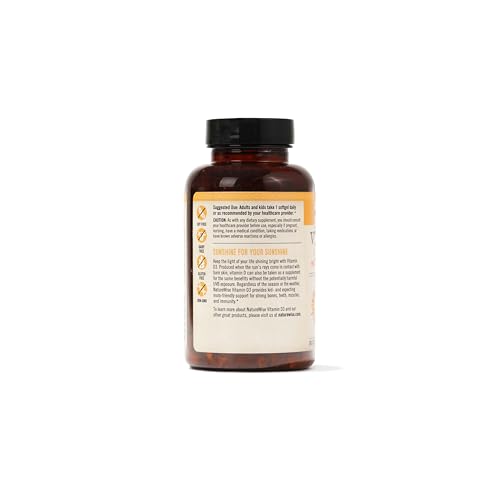 Mini softgels de vitamina D3 1000IU de NatureWise para suplemento diario