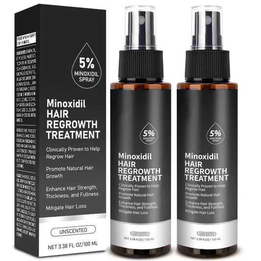 Botella minoxidil 5% para hombres crecimiento barba y pelo negro