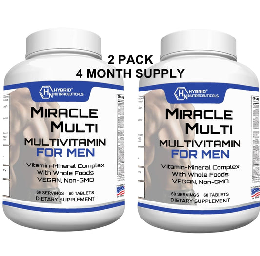 MiracleMulti multivitamínico para hombres, suplemento 120 tabletas, alta calidad
