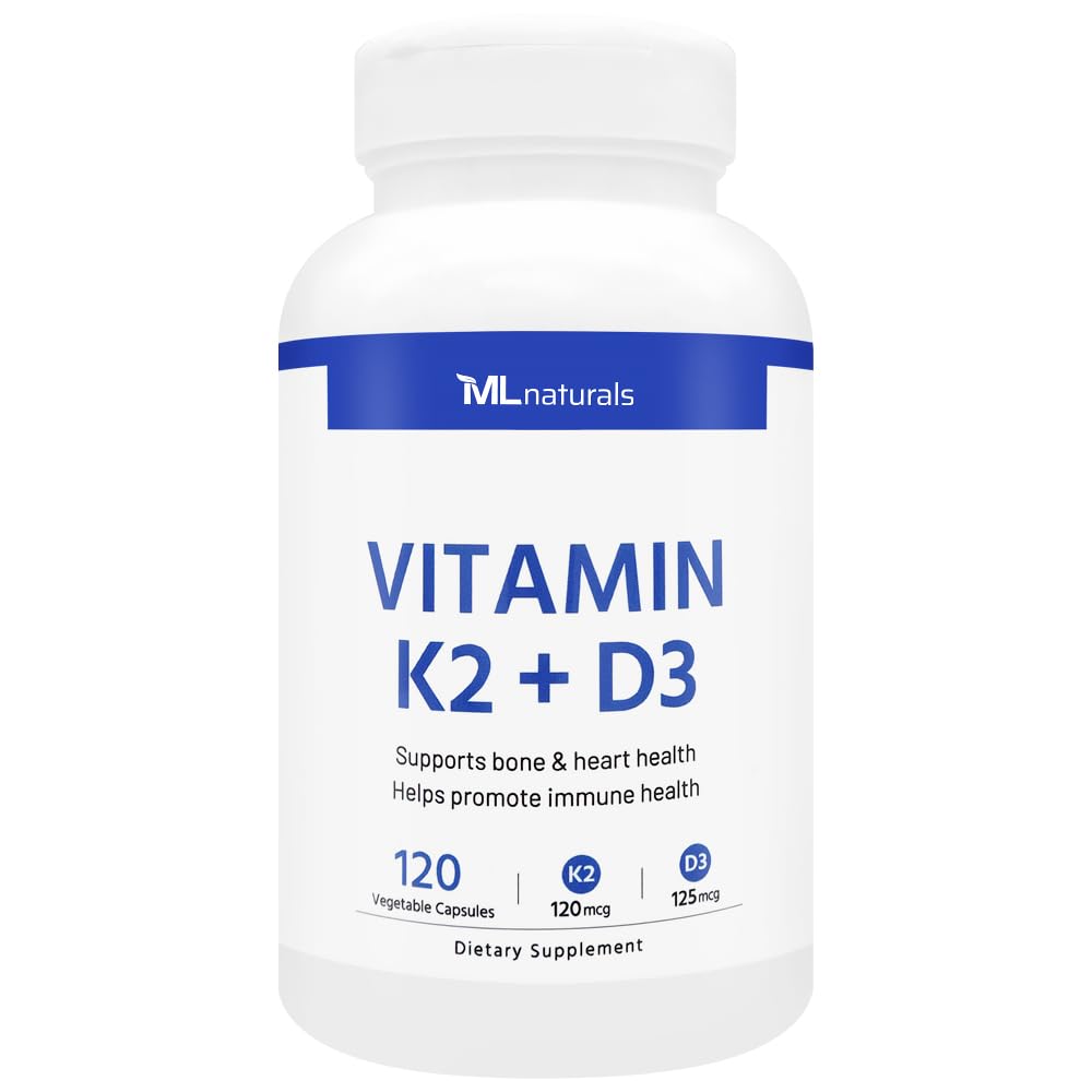ML Naturals Vitamina K2 y D3 120 cápsulas vegetales