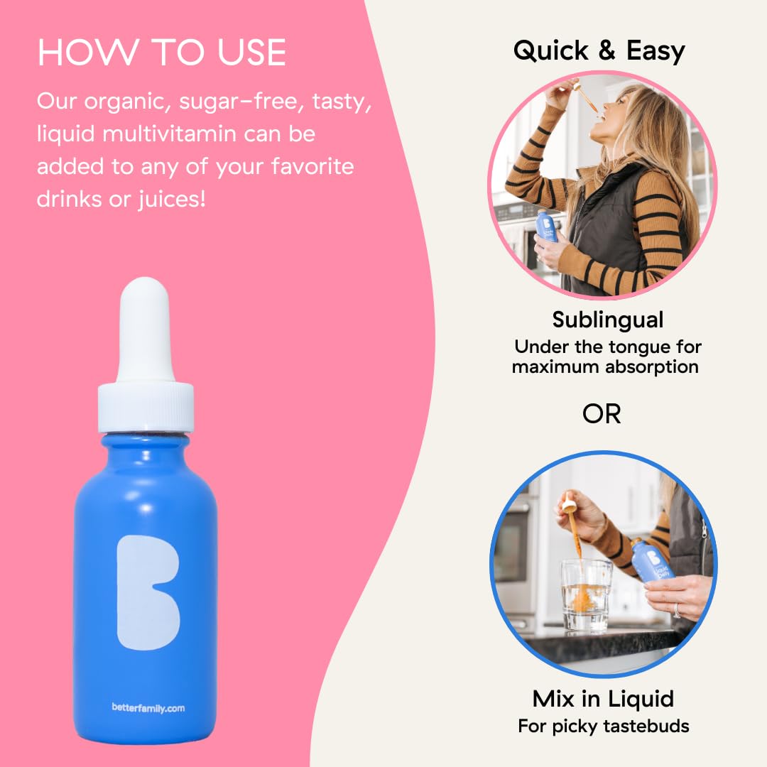 modo de uso del multivitamínico líquido Better Family