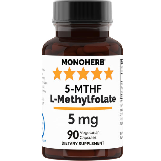 MONOHERB L-Metilfolato 5-MTHF suplemento 90 cápsulas vegetarianas