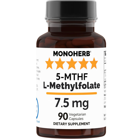 MONOHERB L-metilfolato 7.5 mg 90 cápsulas paquete