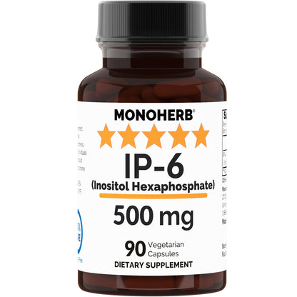 MONOHERB IP-6 Inositol Hexafosfato 500 mg cápsula transparente