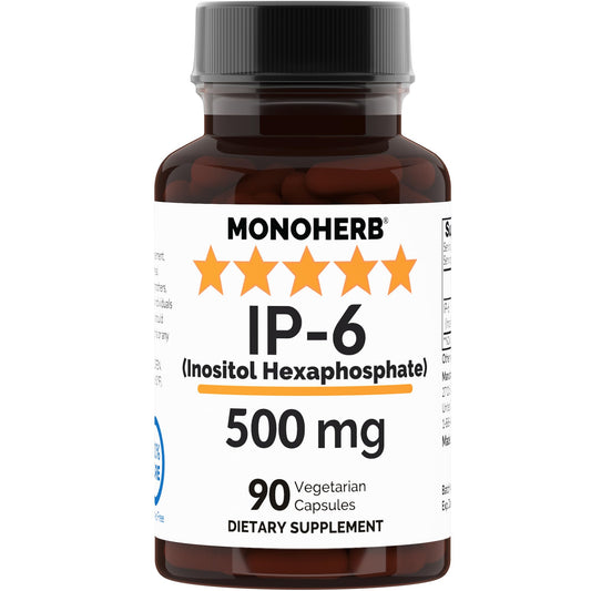 MONOHERB IP-6 Inositol Hexafosfato 500 mg cápsula transparente