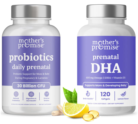 Mother's Promise cápsulas DHA prenatal sabor limón sin eructos