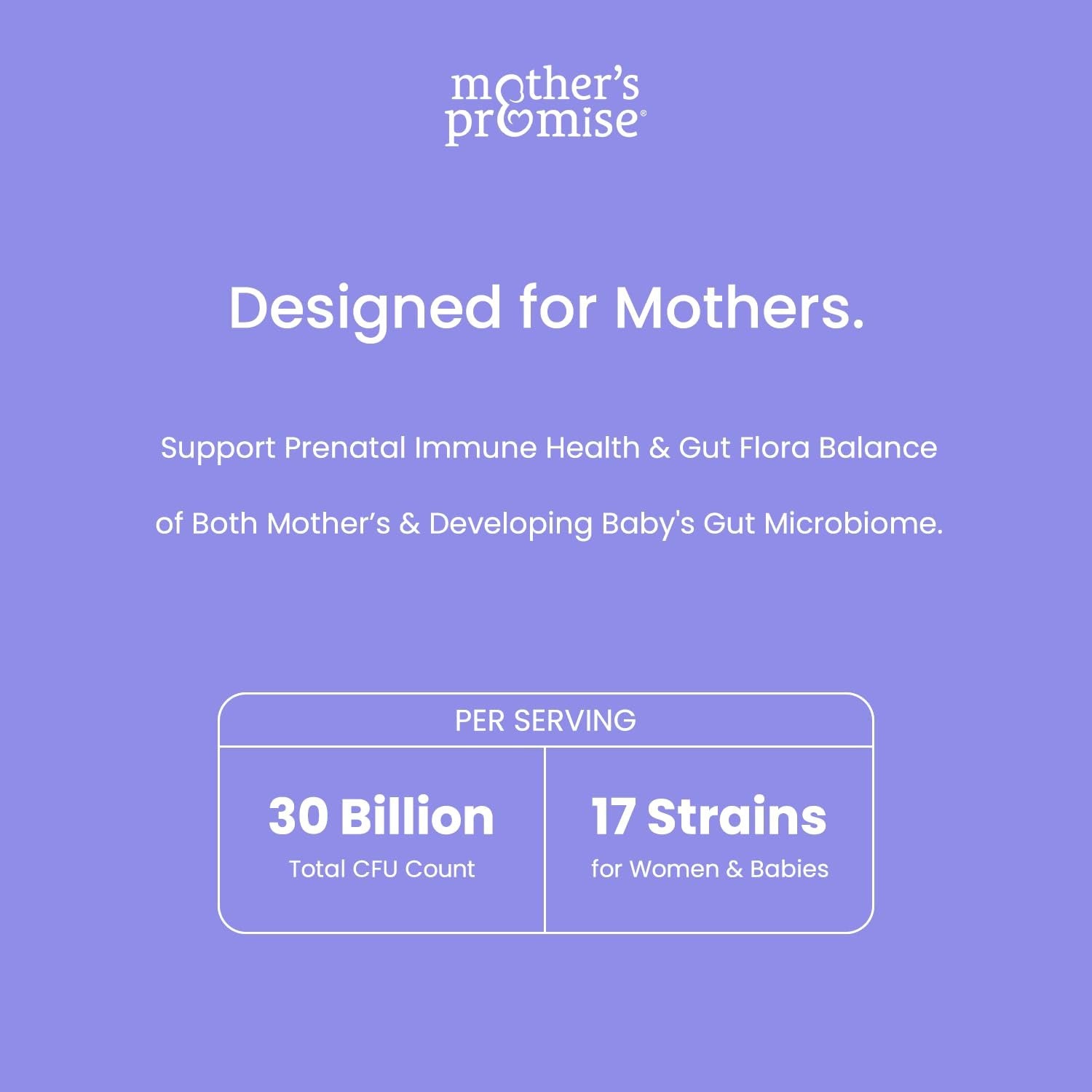 Mothers Promise paquete prenatal con DHA y probióticos premium