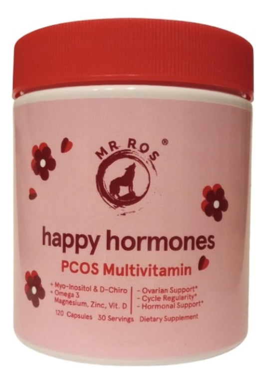 Cápsulas multivitamínicas para SOP de Mr Ros frasco con tapa roja